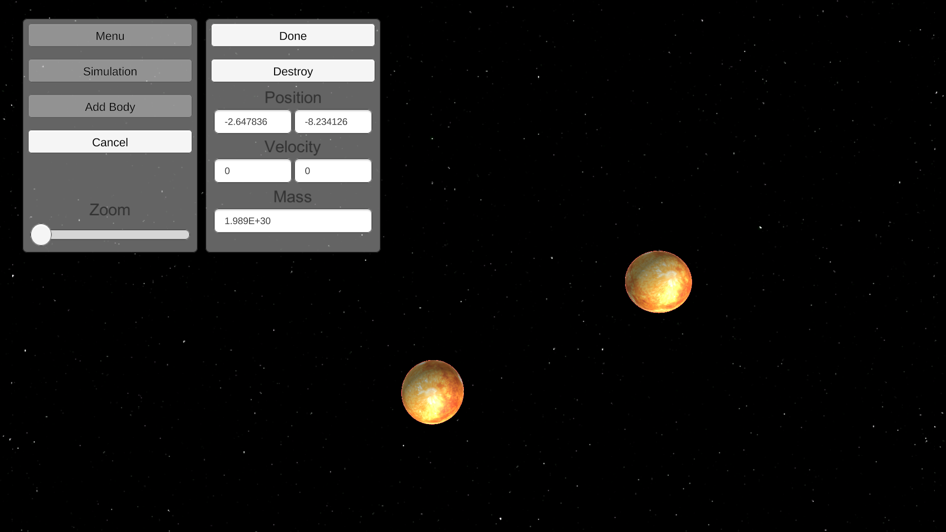 Sandbox Mode with Two Suns